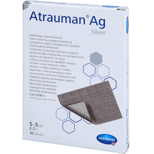 ATRAUMAN AG 5X5 CM STERIL 10 St