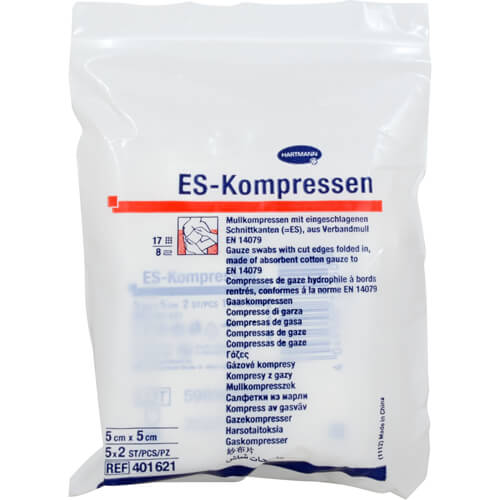 ES KOMPRESSE STE 5X5CM 8F 5X2 St