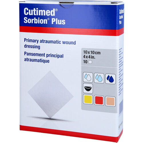 CUTIMED SORB PLUS 10X10CM 10 St